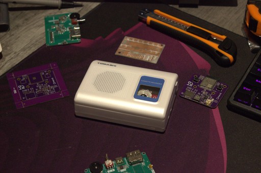 Cassette recorder on my messy desk