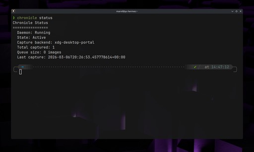 Status command output
